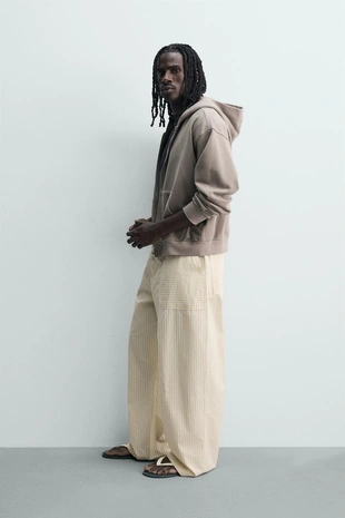 Брюки  в контрастную полоску- Заказать в России