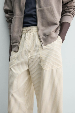 Брюки  в контрастную полоску- Заказать в России