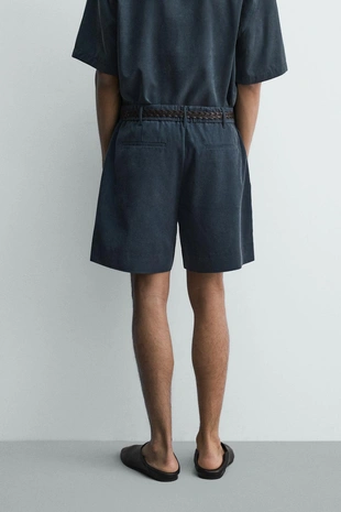 Шорты  с эффектом потертости- Заказать в России