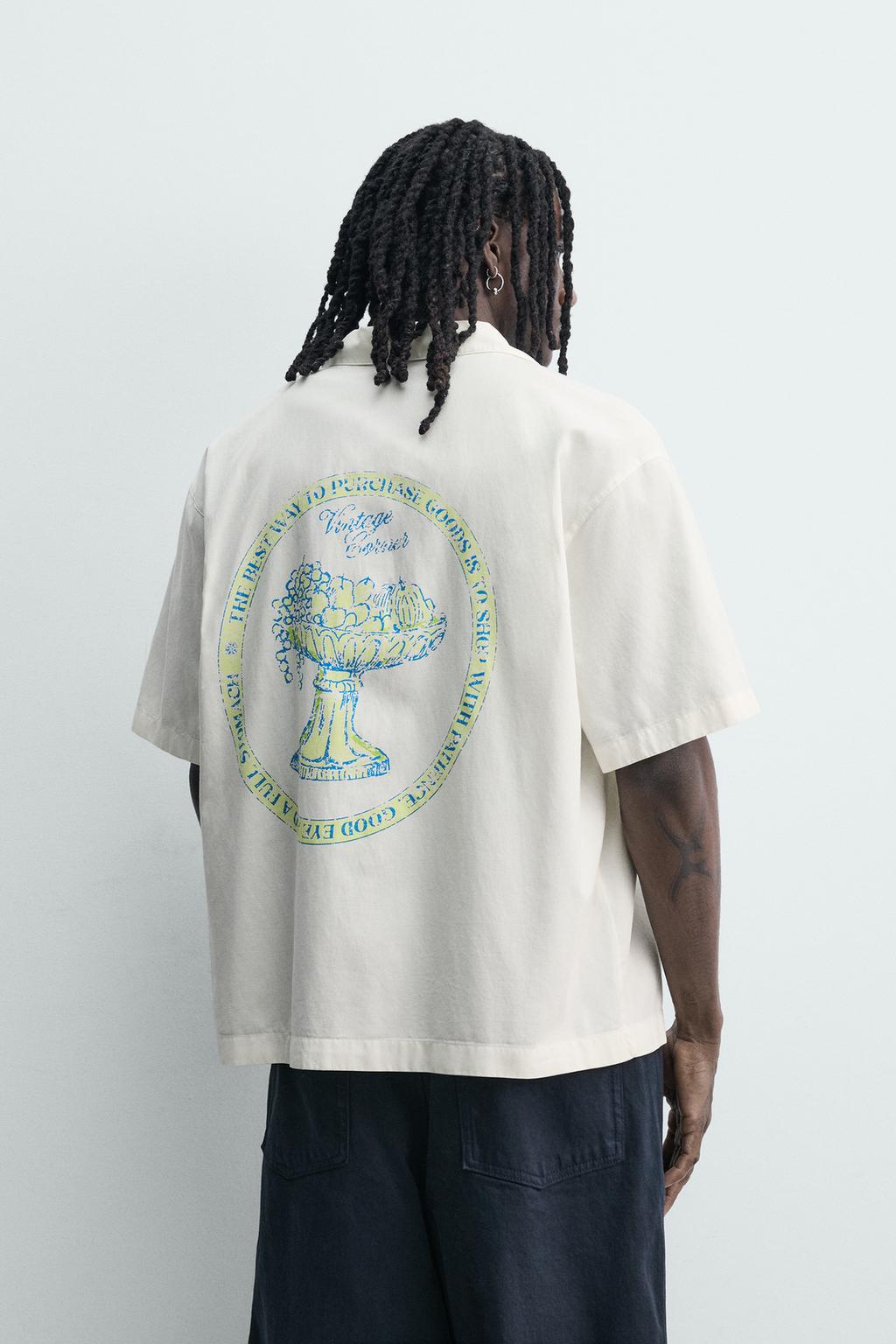 РУБАШКА  ИЗ ЛИОЦЕЛЛА И ХЛОПКА С ПРИНТОМ