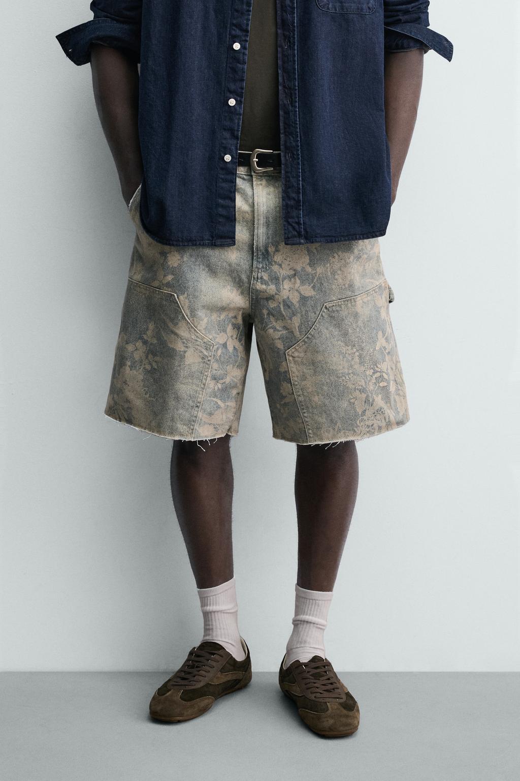 ШОРТЫ КАРГО С ЦВЕТОЧНЫМ ПРИНТОМ