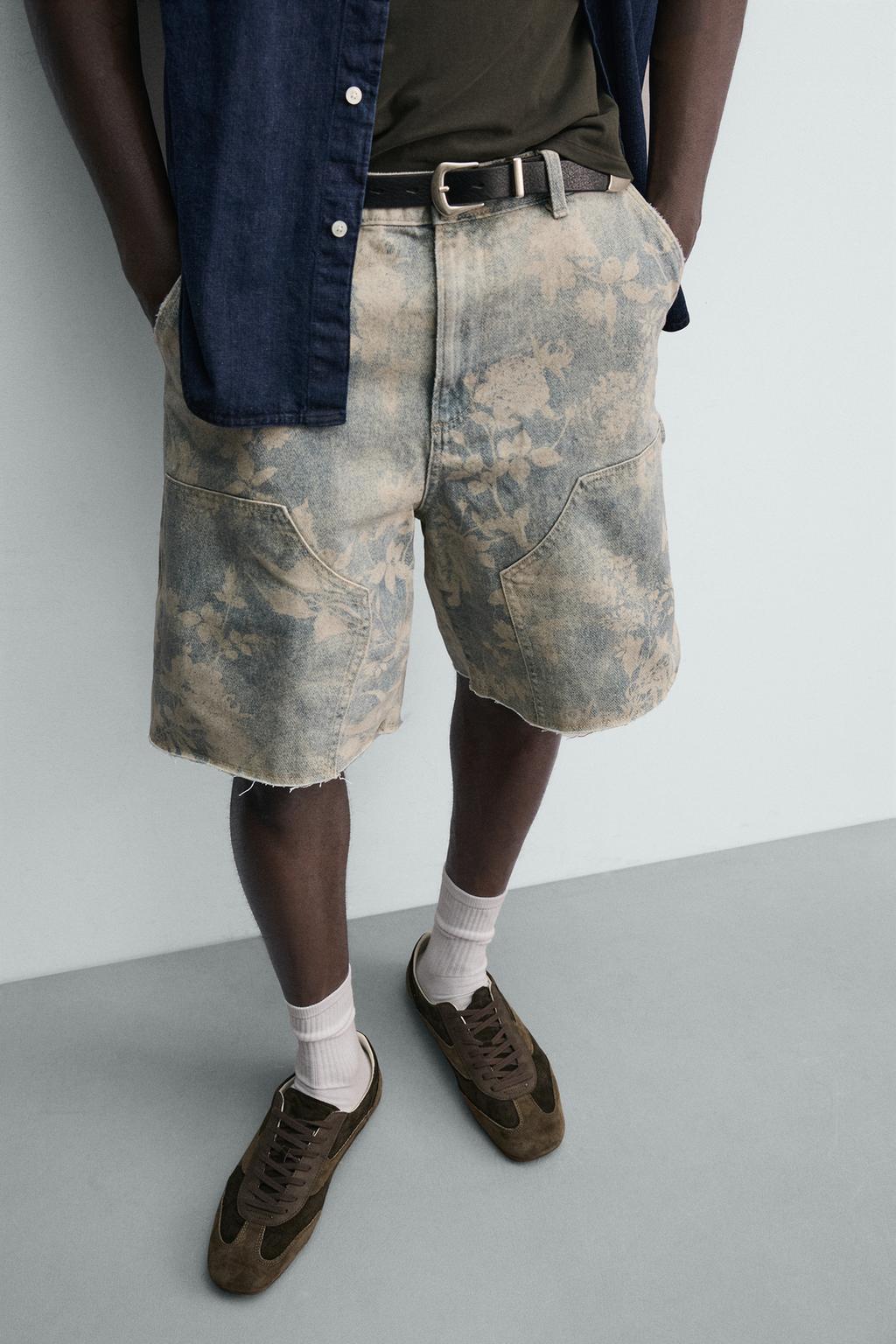 ШОРТЫ КАРГО С ЦВЕТОЧНЫМ ПРИНТОМ