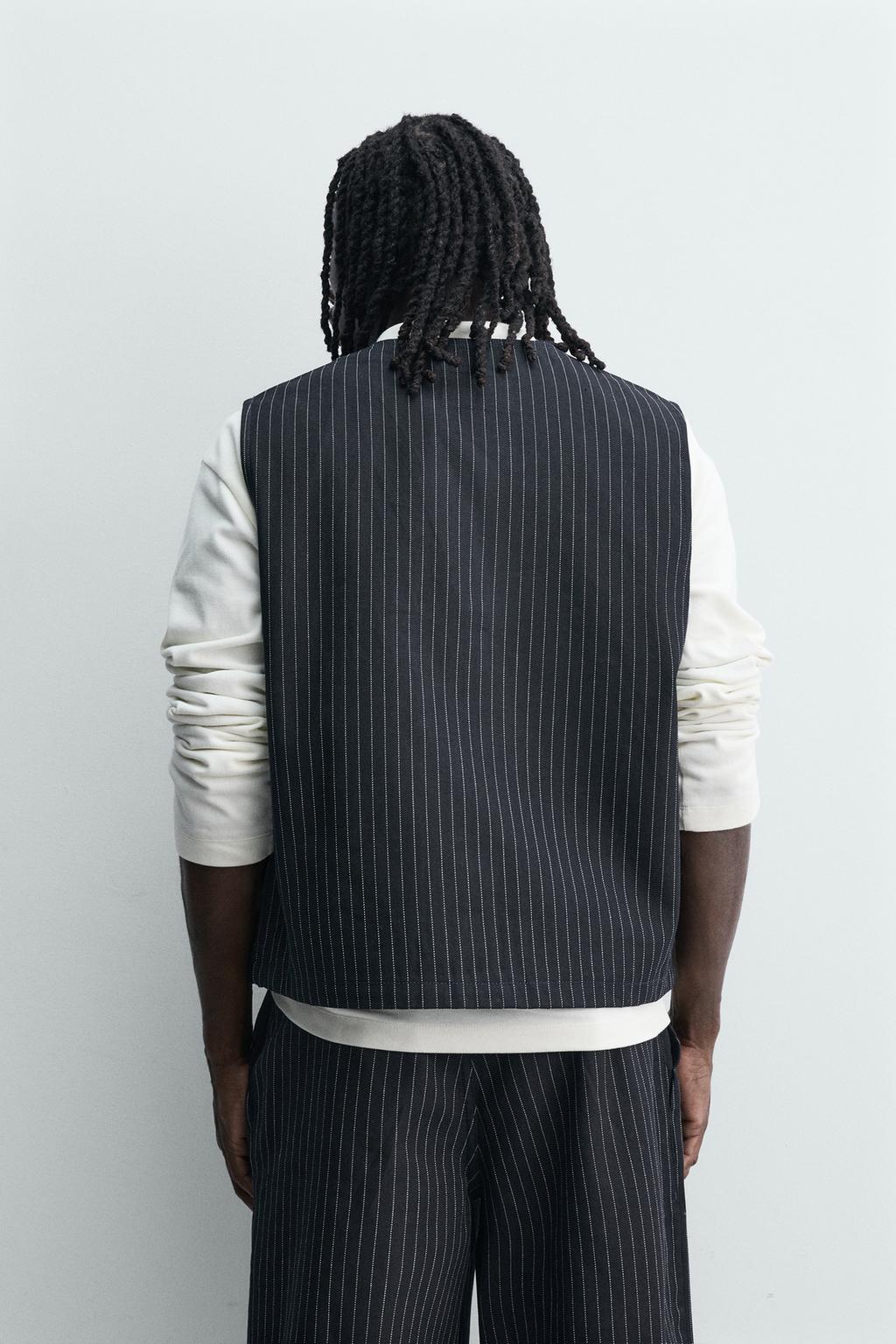 ДЖИНСОВЫЙ ЖИЛЕТ В ПОЛОСКУ