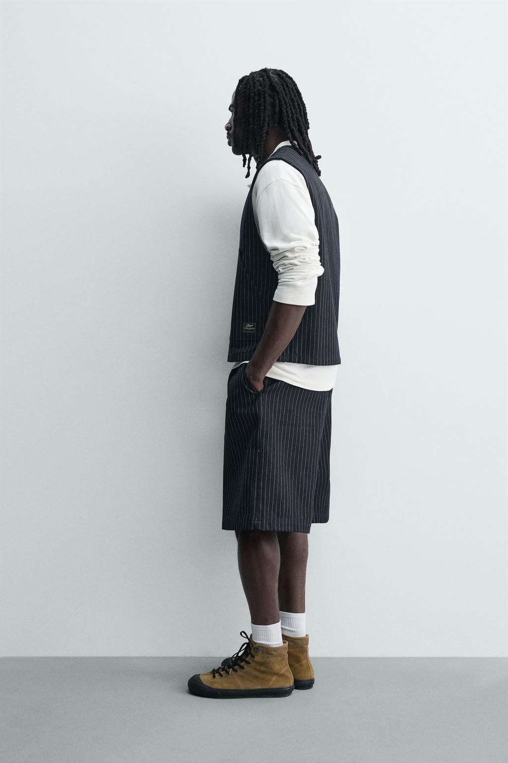 ДЖИНСОВЫЙ ЖИЛЕТ В ПОЛОСКУ