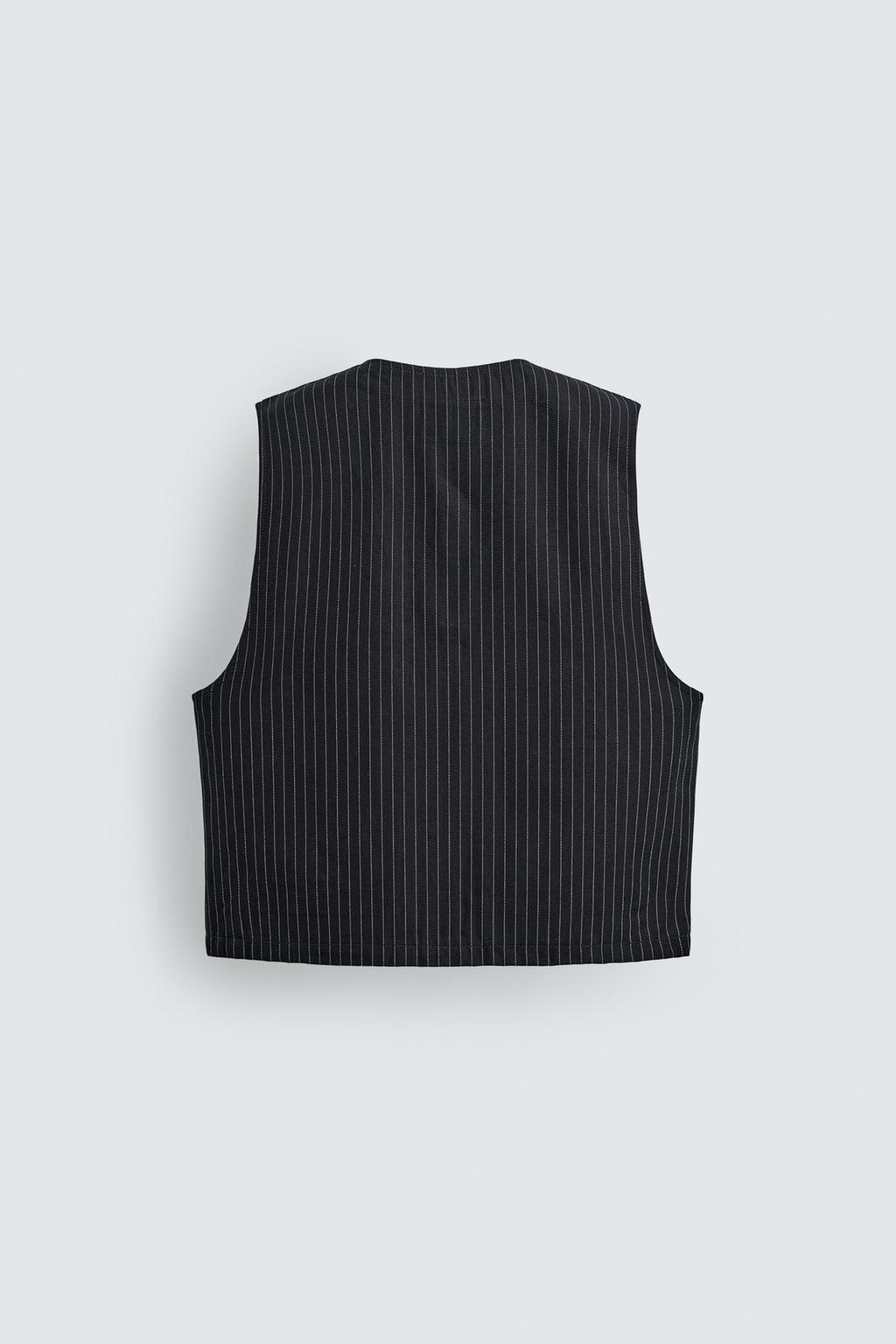 ДЖИНСОВЫЙ ЖИЛЕТ В ПОЛОСКУ