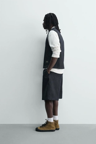 Джинсовый жилет в полоску- Заказать в России