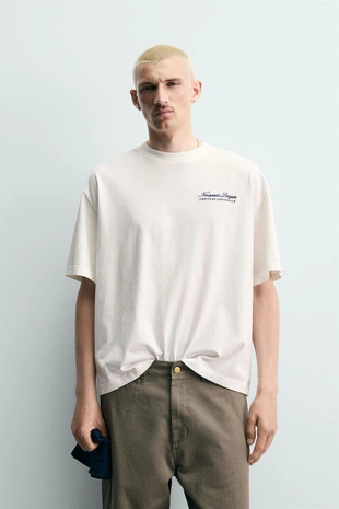 Футболка с комбинированным морским принтом