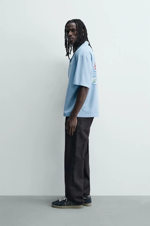 Рубашка свободного кроя из лиоцелла и хлопка с принтом