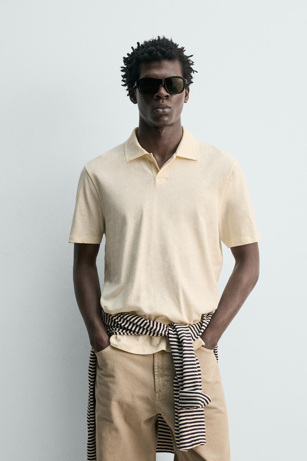 ПОЛО стандартной посадки ИЗ ХЛОПКА И ЛЬНА