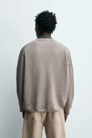 Свитер из 100% льна стандартной посадки