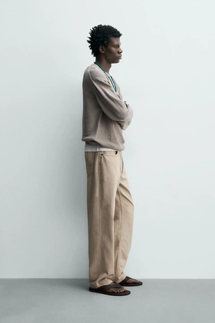 Свитер из 100% льна стандартной посадки