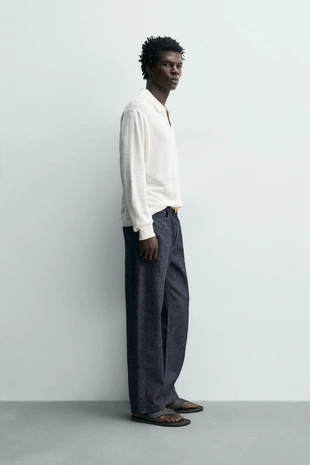 Джинсы прямого кроя из хлопка и конопли- Заказать в России