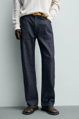 Джинсы прямого кроя из хлопка и конопли- Заказать в России