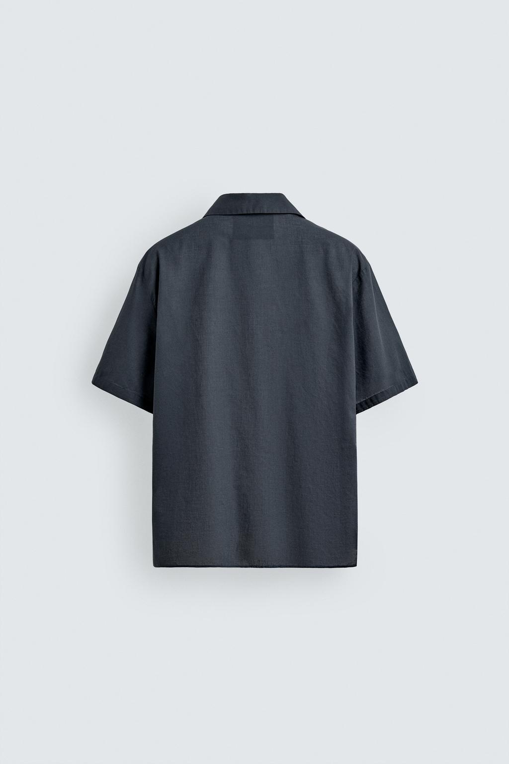 РУБАШКА стандартной посадки ИЗ ХЛОПКОВОГО ВУАЛЯ