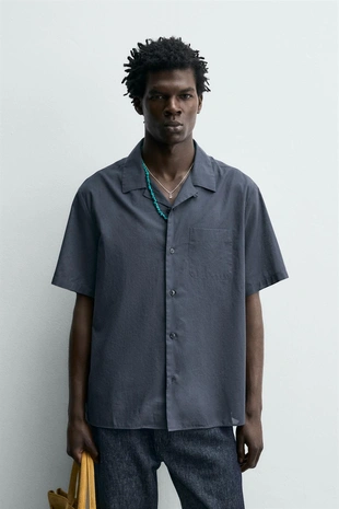 Рубашка стандартной посадки из хлопкового вуаля