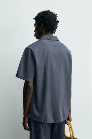 Рубашка стандартной посадки из хлопкового вуаля