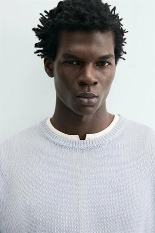 Свитер стандартной посадки из 100% льна- Заказать в России