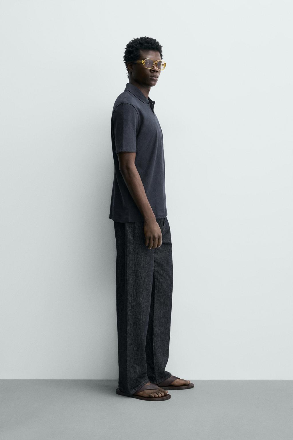 ПОЛО стандартной посадки ИЗ ХЛОПКА И ЛЬНА