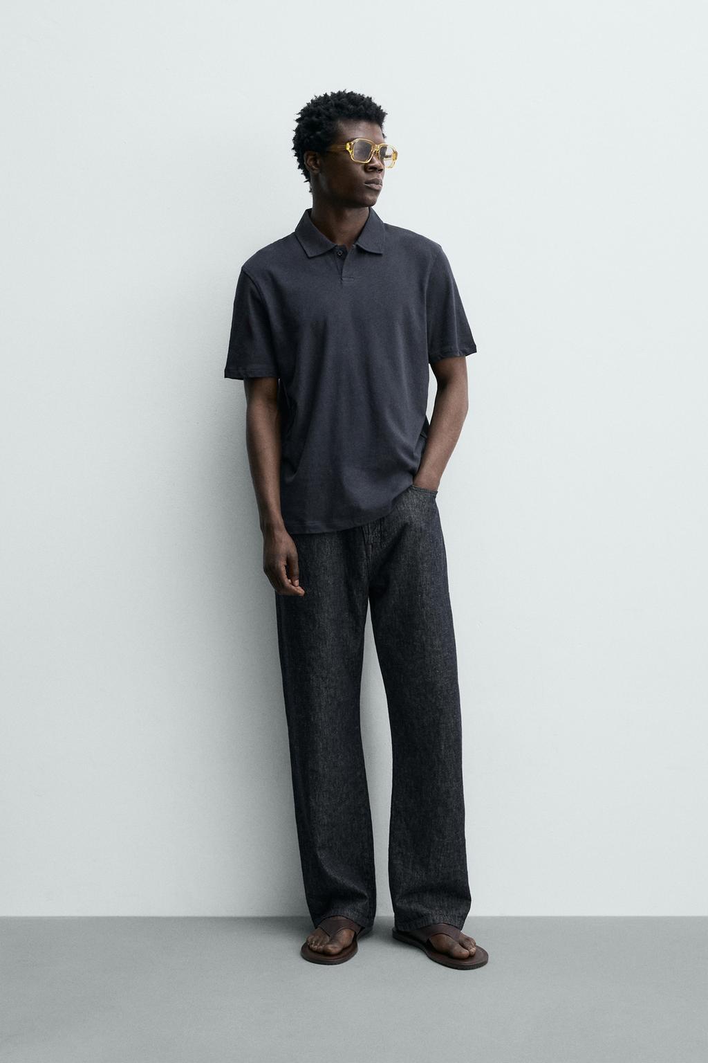 ПОЛО стандартной посадки ИЗ ХЛОПКА И ЛЬНА