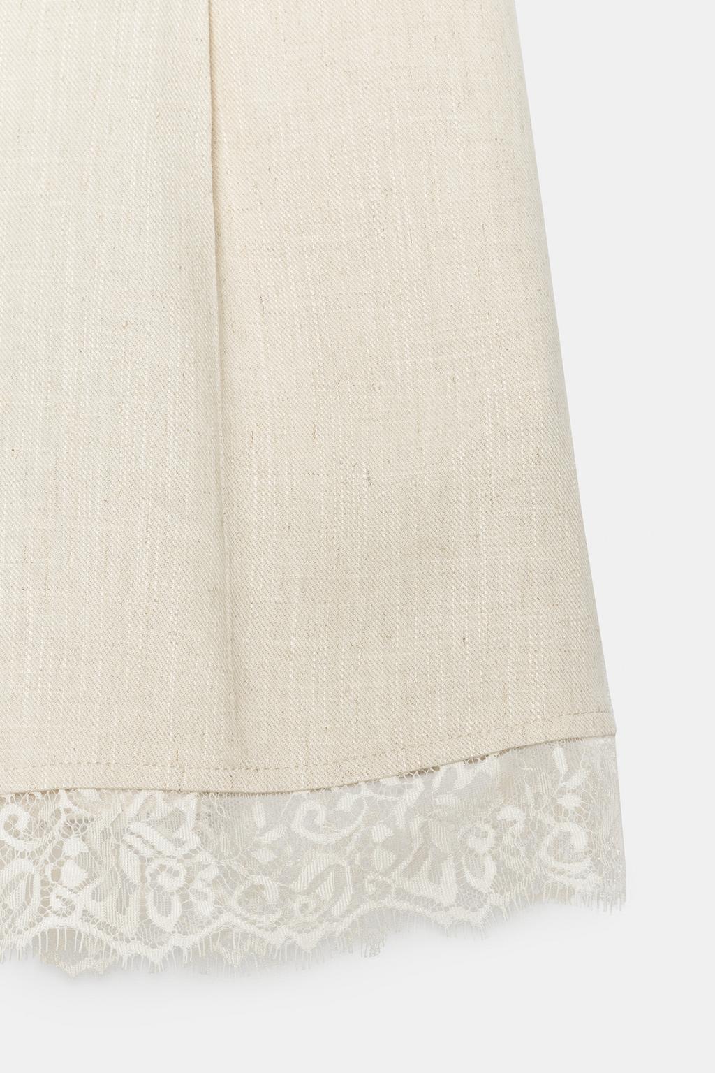 ШОРТЫ С ЗАЩИПАМИ И КРУЖЕВОМ