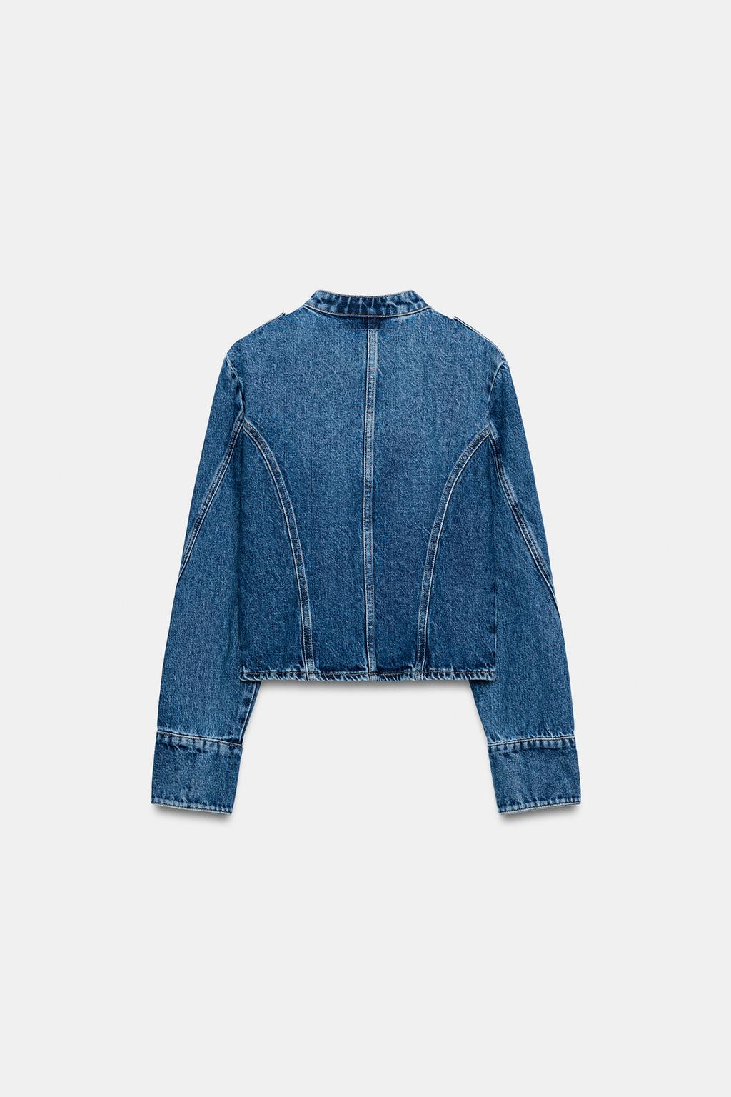 ДЖИНСОВАЯ КУРТКА Z1975 С ЗОЛОТЫМИ ПУГОВИЦАМИ