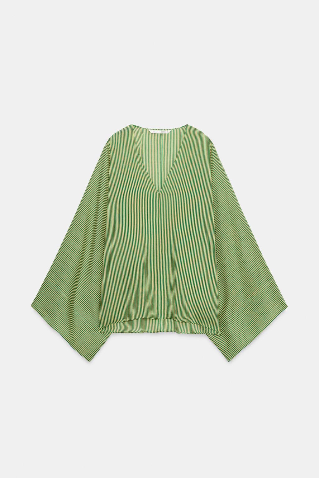 РУБАШКА В ПОЛОСКУ ИЗ РАМИ — коллекция Zara «ZW»