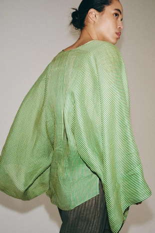 Рубашка в полоску из рами — коллекция Zara «Zw»- Заказать в России