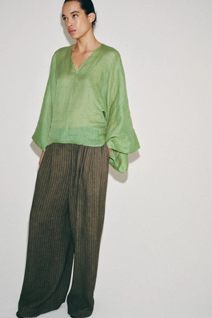 Рубашка в полоску из рами — коллекция Zara «Zw»- Заказать в России