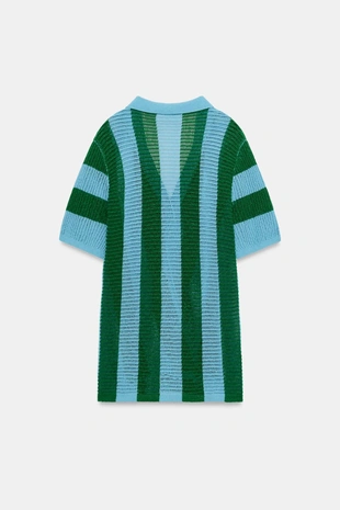 Трикотажное поло в полоску- Заказать в России