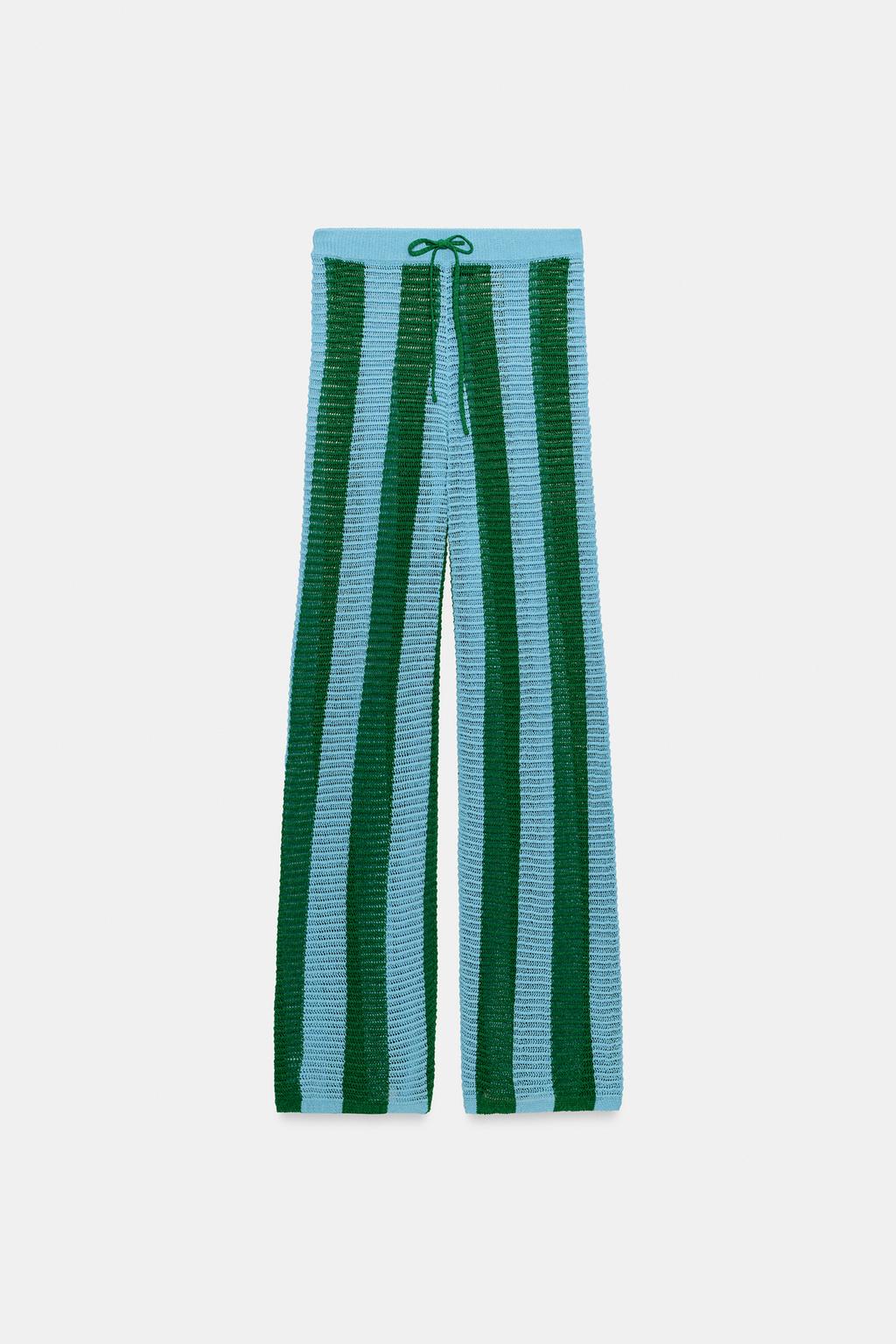 ТРИКОТАЖНЫЕ БРЮКИ В ПОЛОСКУ