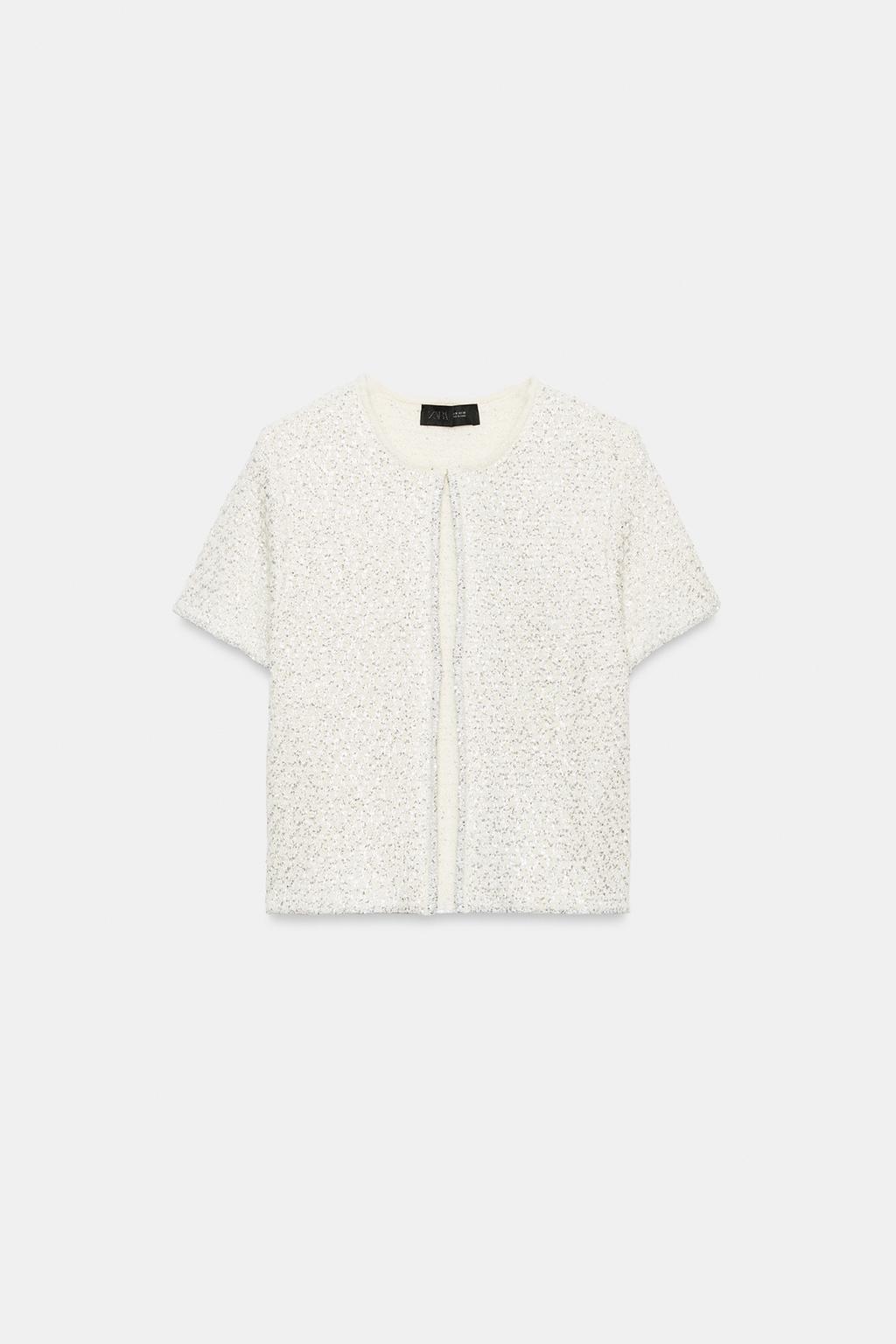 КАРДИГАН С ПАЙЕТКАМИ И БЛЕСТЯЩЕЙ НИТЬЮ