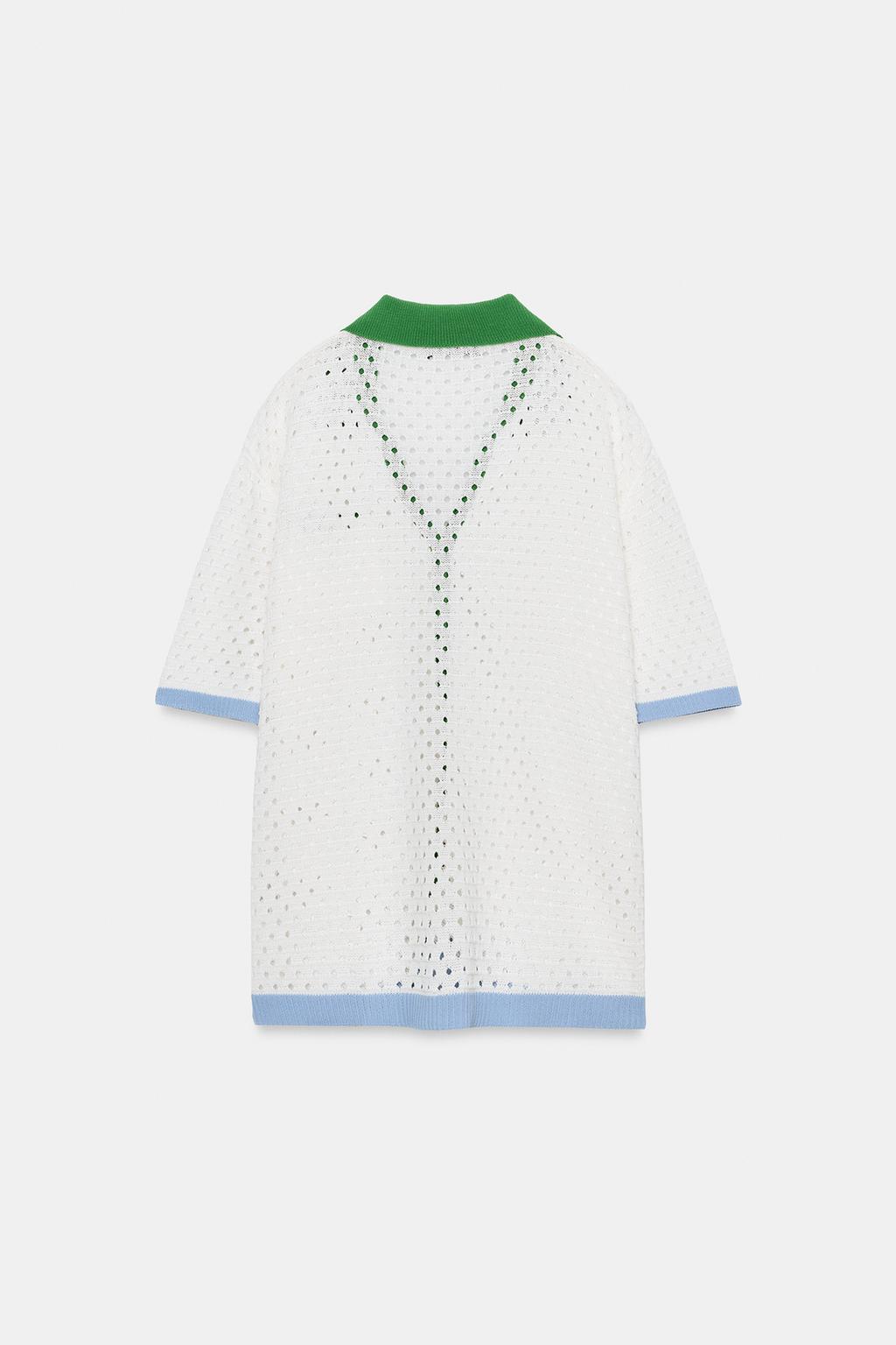 ПОЛО ВЯЗАНЫЙ АЖУРНЫЙ