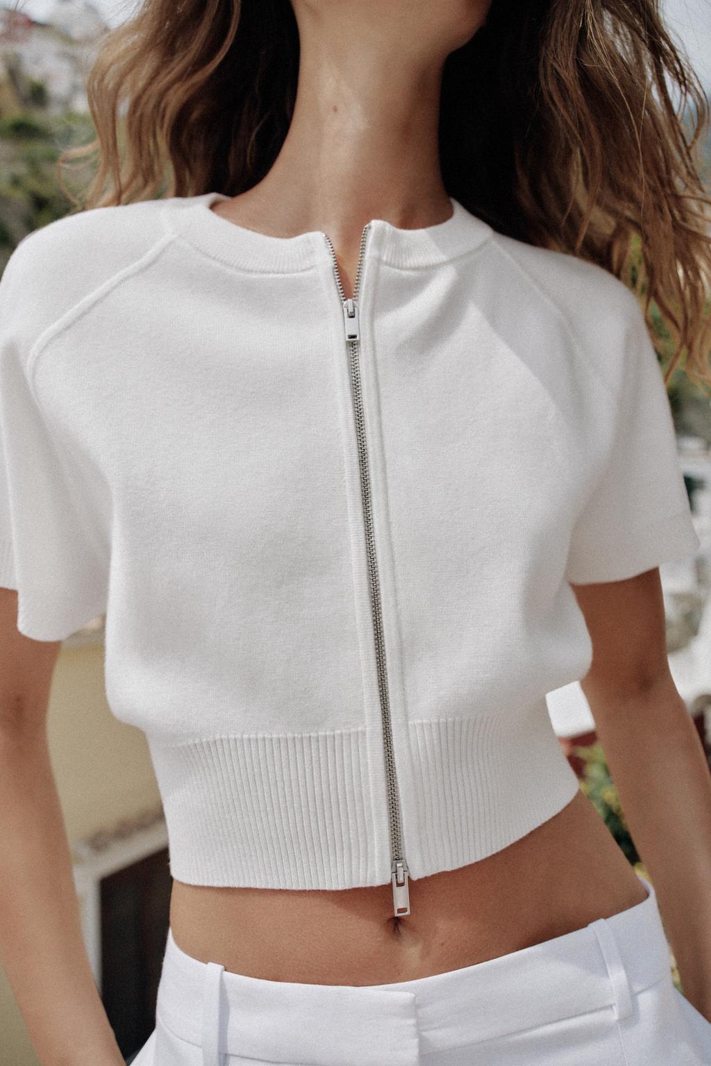 УКОРОЧЕННЫЙ КАРДИГАН НА МОЛНИИ