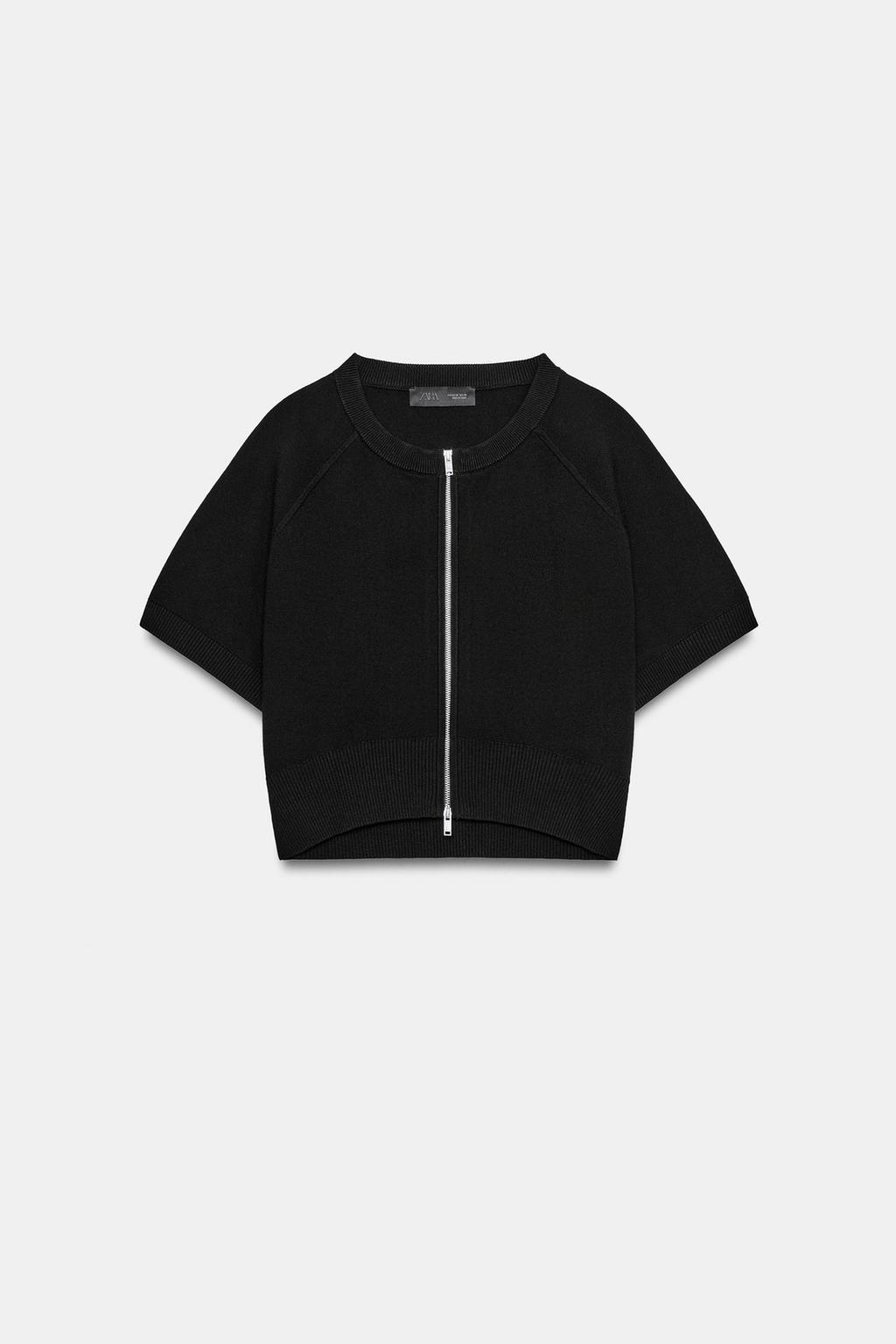 УКОРОЧЕННЫЙ КАРДИГАН НА МОЛНИИ