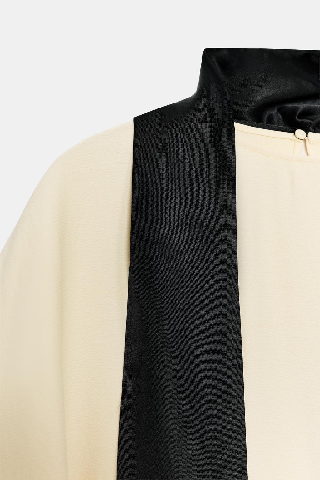 АСИММЕТРИЧНАЯ БЛУЗА С ПЛАТКОМ — ZW COLLECTION