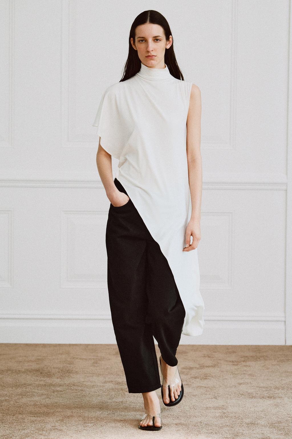 ЗАУЖЕННЫЕ ДЖИНСЫ СО СРЕДНЕЙ ПОСАДКОЙ — ZW COLLECTION