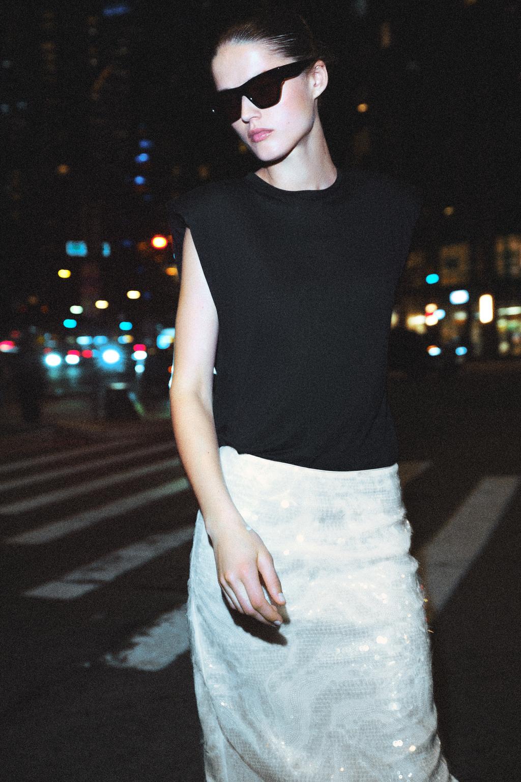 ЮБКА МИДИ С ПАЙЕТКАМИ — ZW COLLECTION