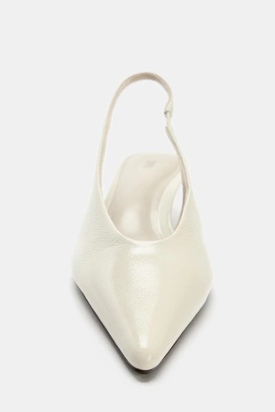 Кожаные туфли на среднем тонком каблуке- Заказать в России