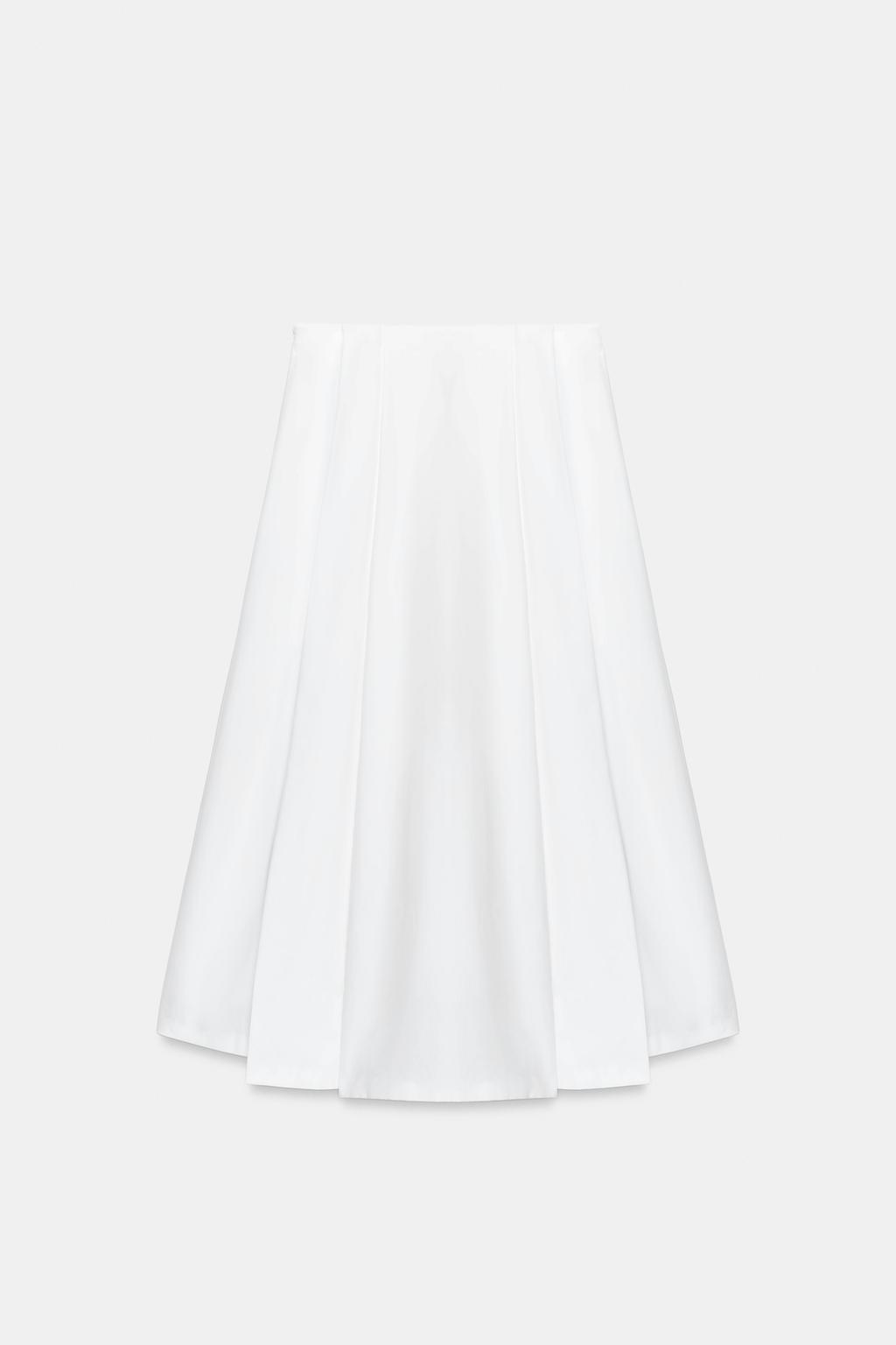 АСИММЕТРИЧНАЯ ЮБКА ИЗ ПОПЛИНА — ZW COLLECTION LIMITED EDITION