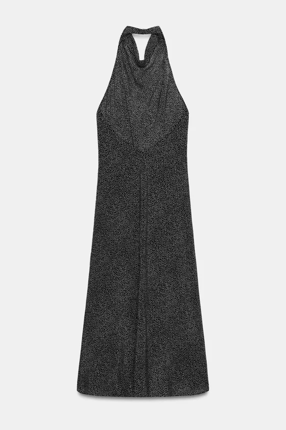 ПЛАТЬЕ ХАЛТЕР В ГОРОШЕК — коллекция Zara «ZW»