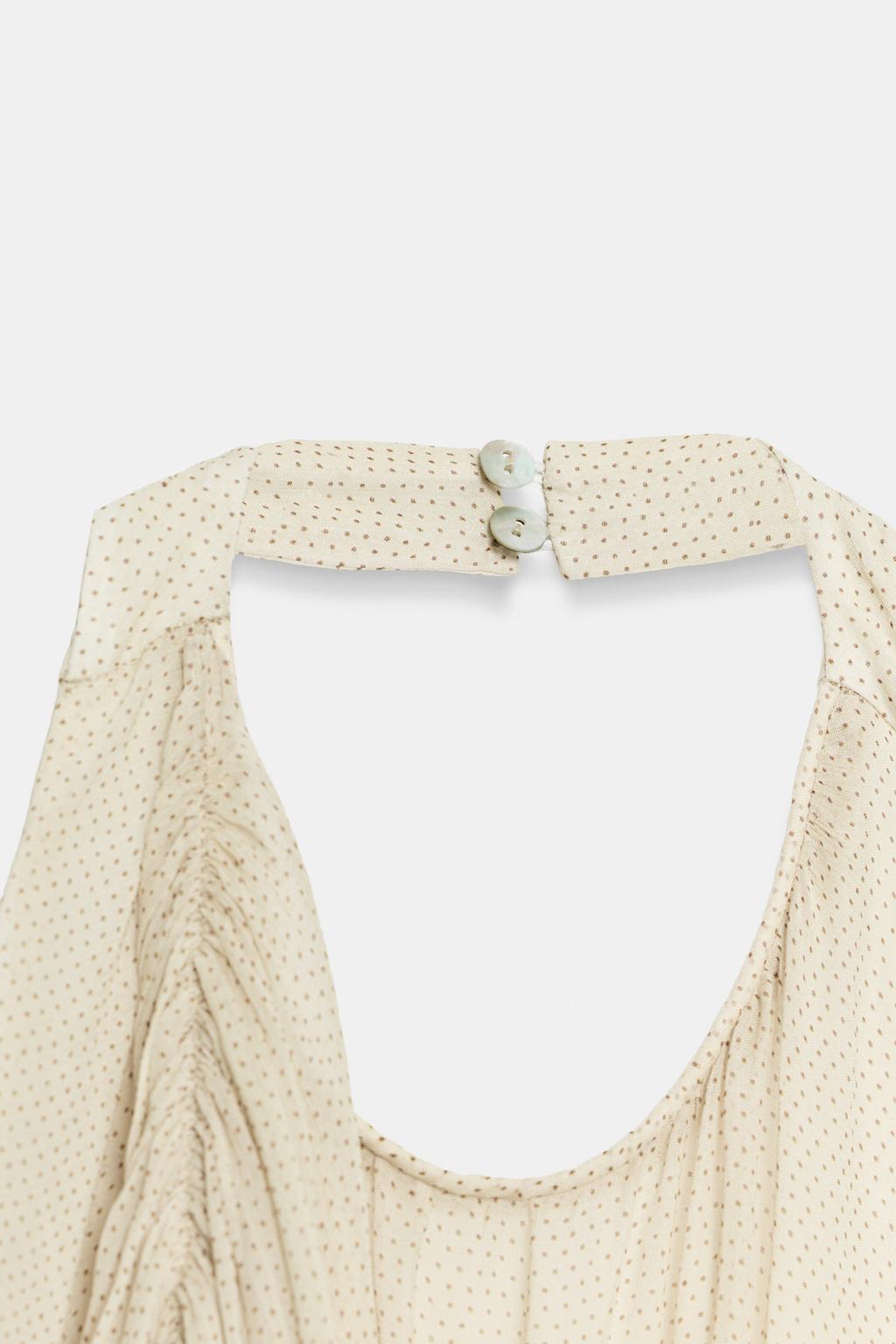 ТОП С ДРАПИРОВКОЙ В ГОРОШЕК — ZW COLLECTION