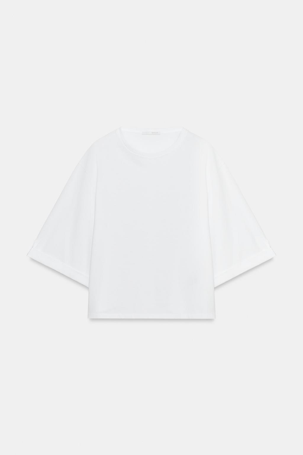 АСИММЕТРИЧНАЯ ФУТБОЛКА С ПУГОВИЦЕЙ