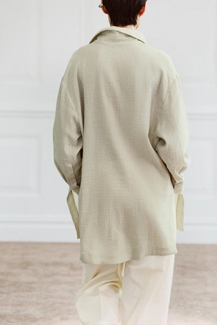 Рубашка с асимметричным узором из коллекции zw- Заказать в России