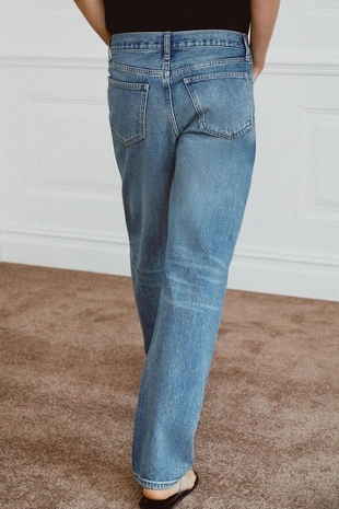 Джинсы коллекция Zara «Zw» прямого кроя со средней посадкой и рваными деталями- Заказать в России