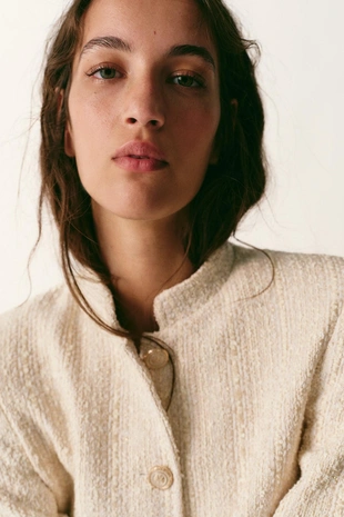 Блейзер из рельефной ткани с металлизированной нитью- Заказать в России