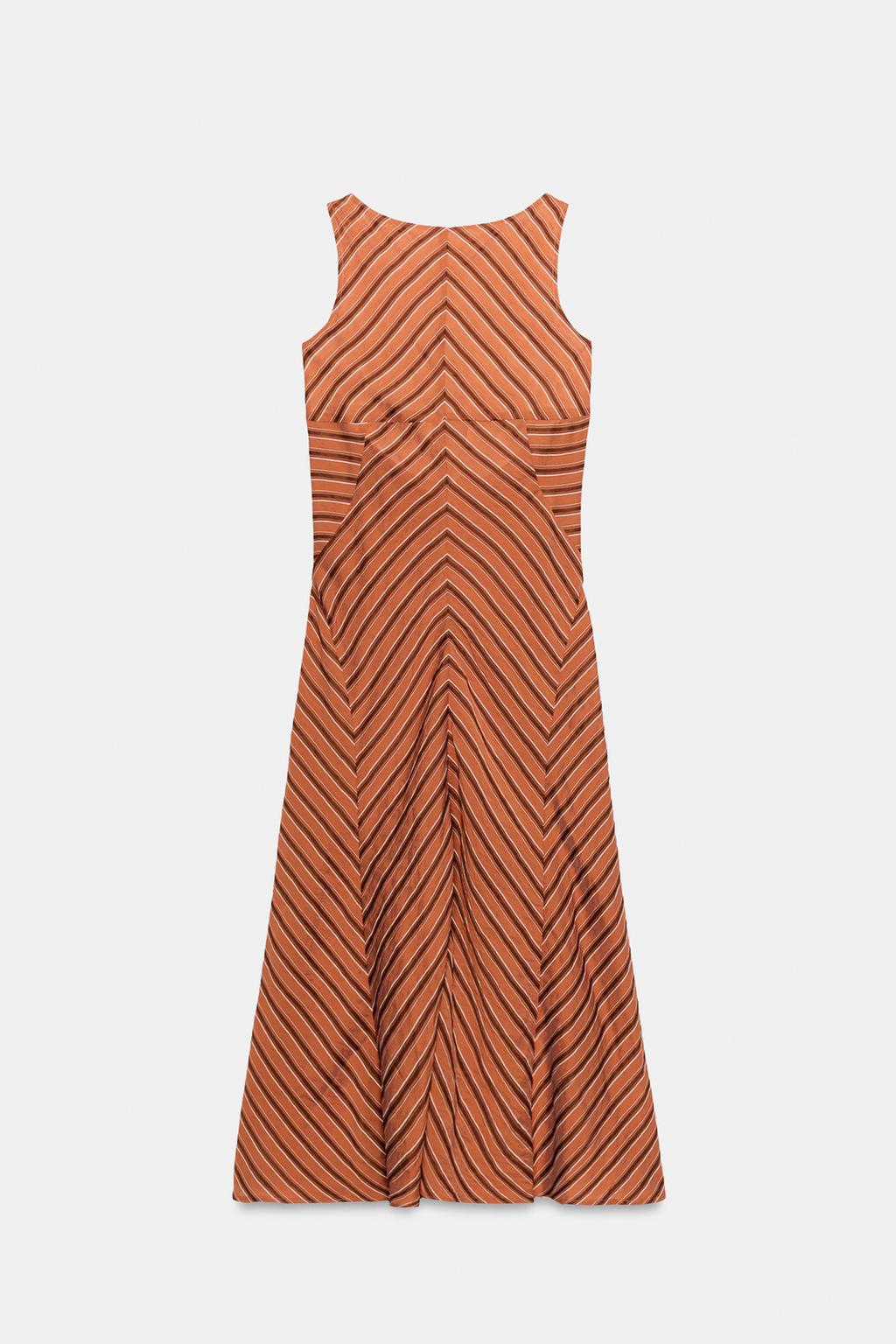 ПЛАТЬЕ МИДИ С ОТКРЫТОЙ СПИНОЙ В ПОЛОСКУ