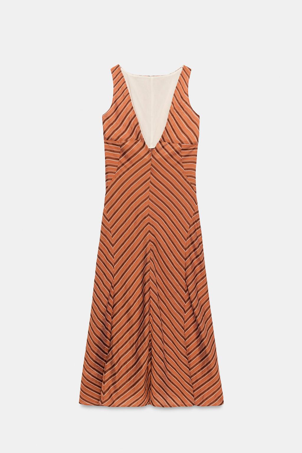 ПЛАТЬЕ МИДИ С ОТКРЫТОЙ СПИНОЙ В ПОЛОСКУ