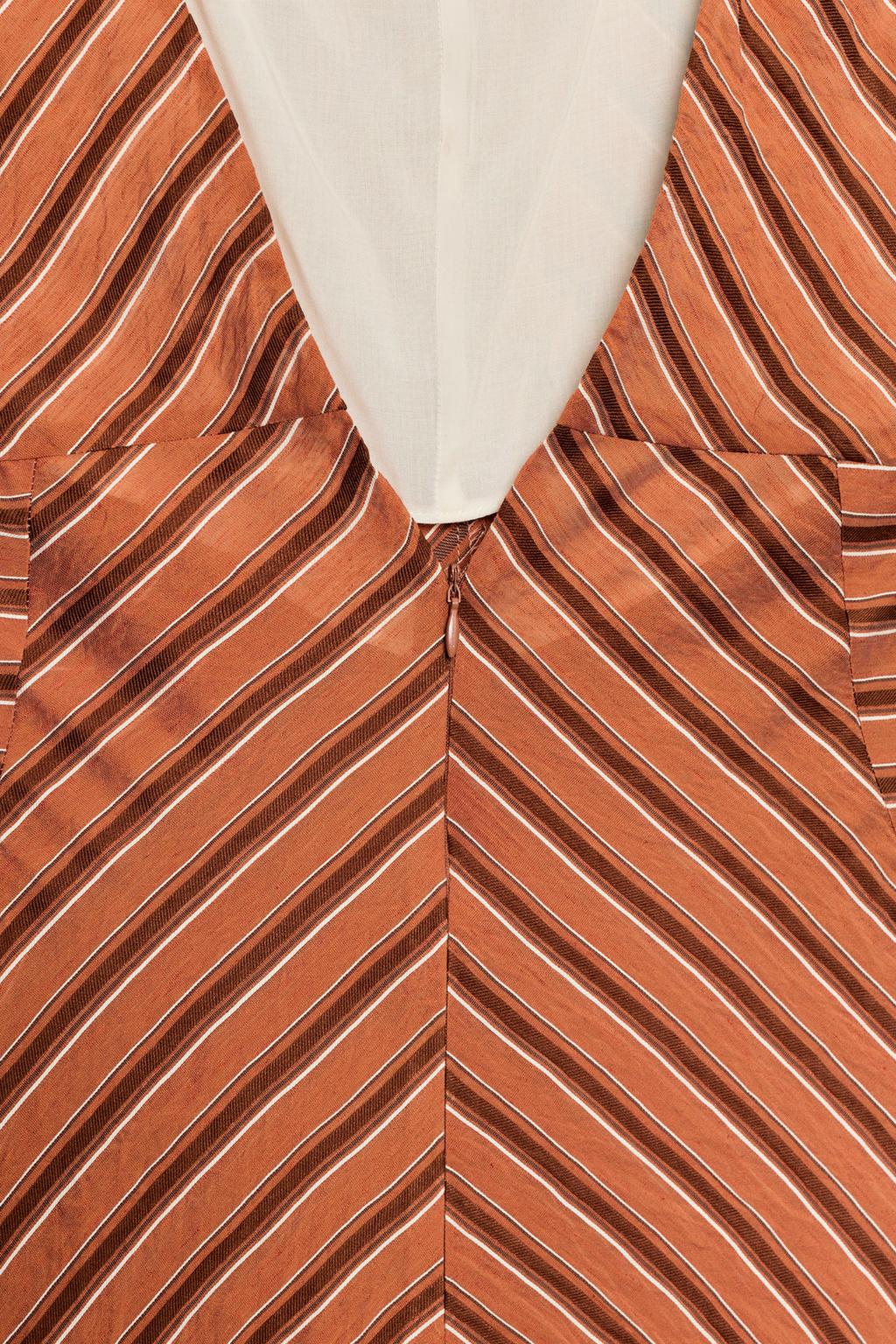 ПЛАТЬЕ МИДИ С ОТКРЫТОЙ СПИНОЙ В ПОЛОСКУ