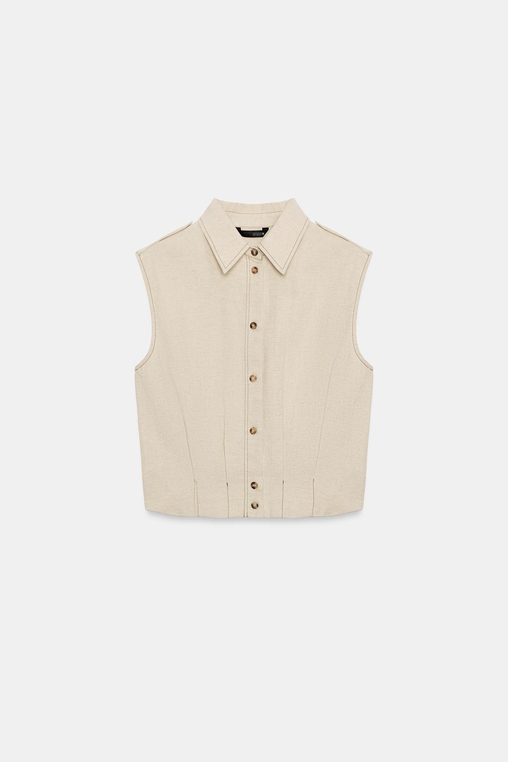 ТОП ИЗ ЛЬНА БЕЗ РУКАВОВ