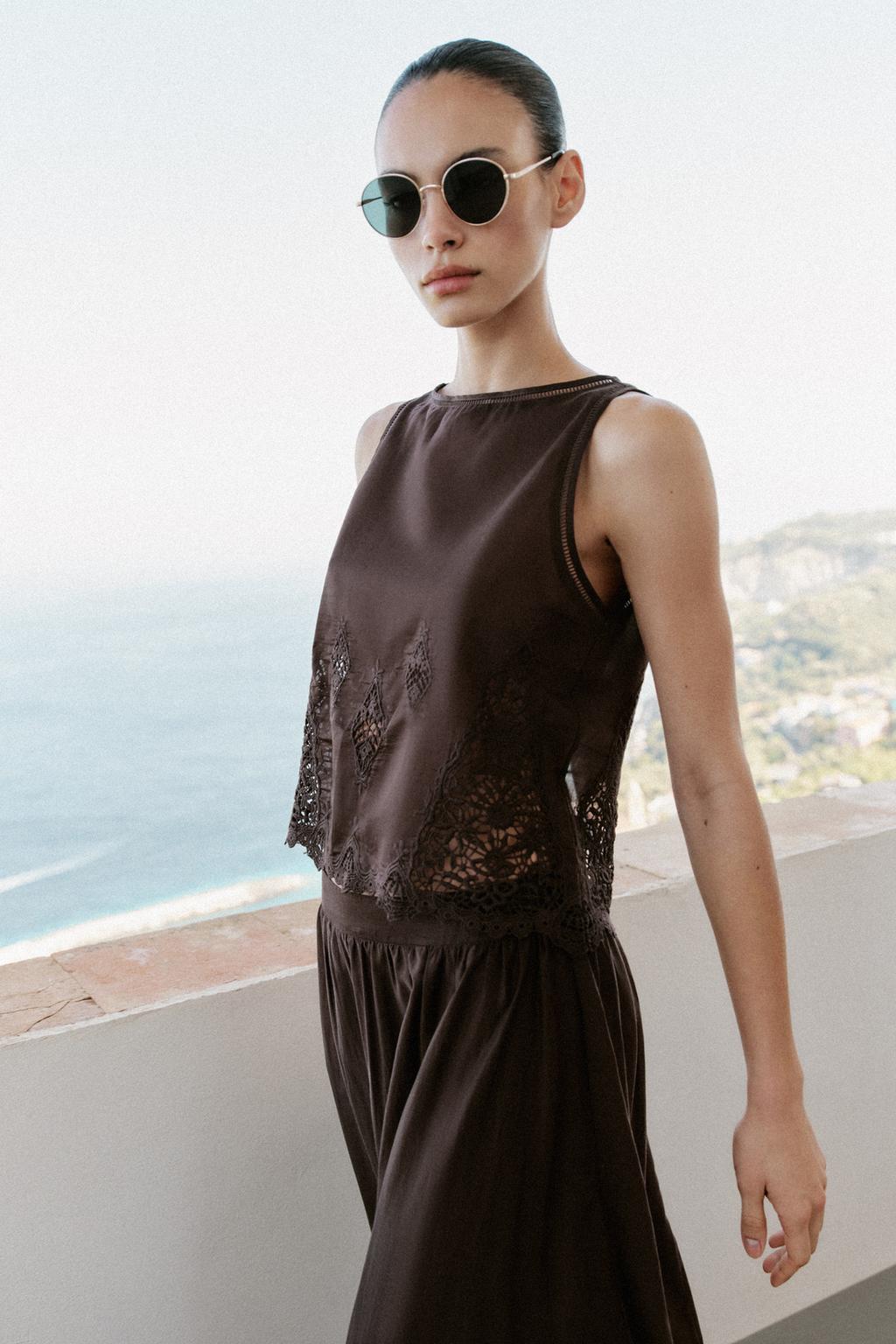 ТОП С ВЫШИВКОЙ И КРУЖЕВОМ